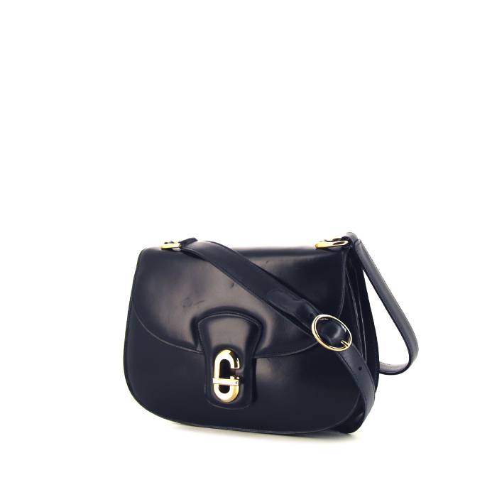 Borsa a spalla Gucci Gucci Vintage in pelle blu marino