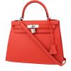Hermès Kelly 28 cm handbag in red Capucine epsom leather - 00pp thumbnail