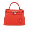 Bolso de mano Hermès Kelly 28 cm en cuero epsom rojo Capucine - 360 thumbnail