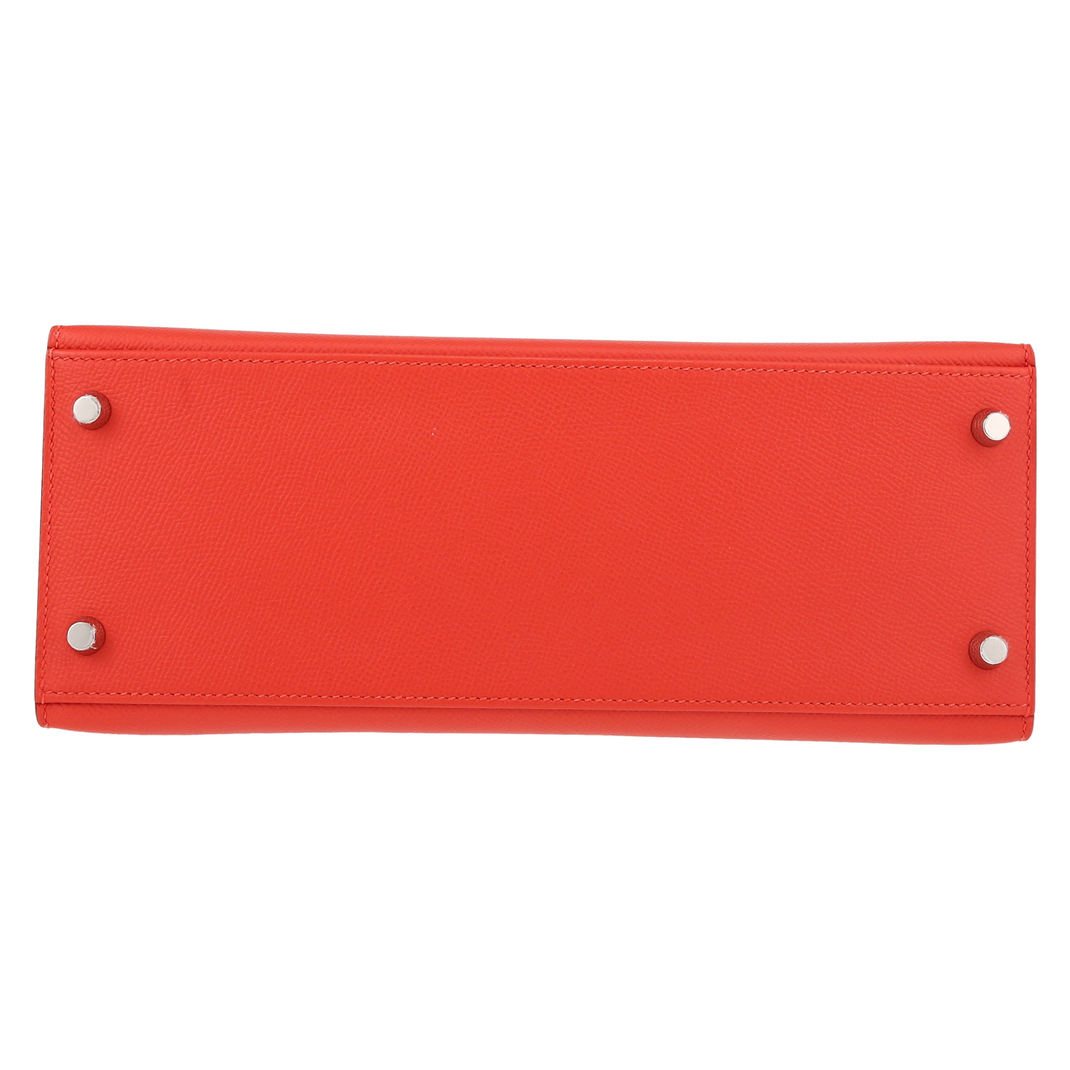 Borsa Hermès Kelly 28 cm in pelle Epsom rossa Capucine - Detail D1