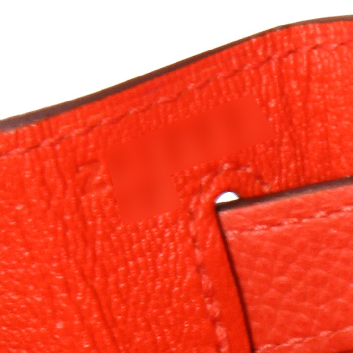 Hermès Kelly 28 cm handbag in red Capucine epsom leather - Detail D4