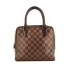 Bolso de mano Louis Vuitton Brea en lona a cuadros ébano y cuero marrón - 360 thumbnail
