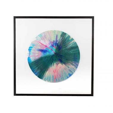 Damien Hirst, "Circle Spin", acrylic on paper, stamp of the artist and the Pinchuk Art Center museum, framed, of 2009