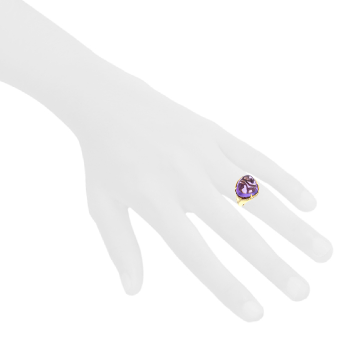 Bulgari Mediterranean Eden  ring in yellow gold,  amethyst and diamonds - Detail D4