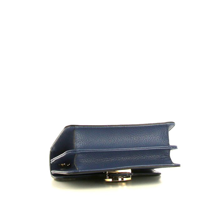 Sac bandoulière Gucci en cuir bleu - Detail D4