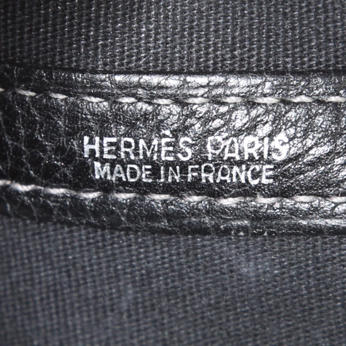 Borsa Hermès Garden Party in tela e pelle nera - Detail D3