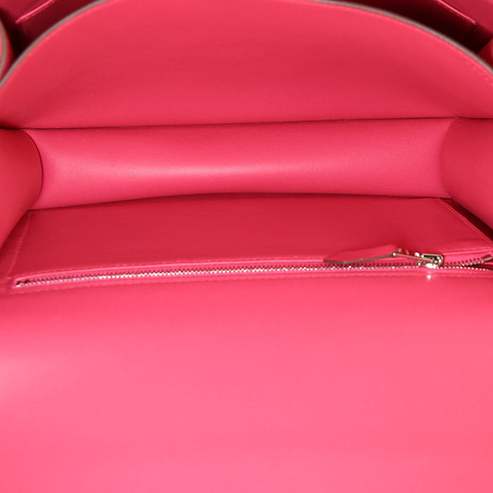 Hermes Constance handbag in pink bougainvillier epsom leather - Detail D3