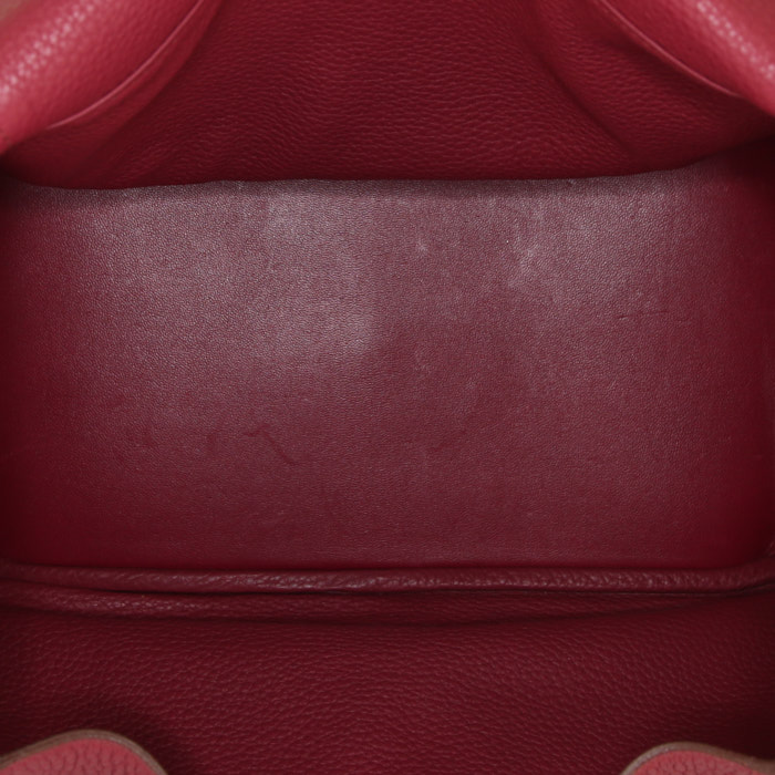 Hermès Lindy 34 cm handbag in Bougainvillea togo leather - Detail D2