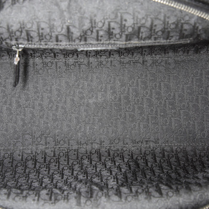 Dior Vintage handbag in black suede and black leather - Detail D2