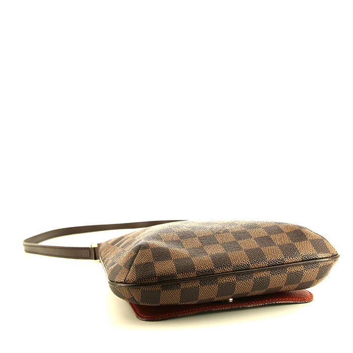 Borsa a tracolla Louis Vuitton Musette Salsa in tela a scacchi ebana - Detail D4