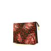 Pochette Louis Vuitton 26 Editions Limitées en toile monogram marron rose et rouge et cuir naturel - 00pp thumbnail