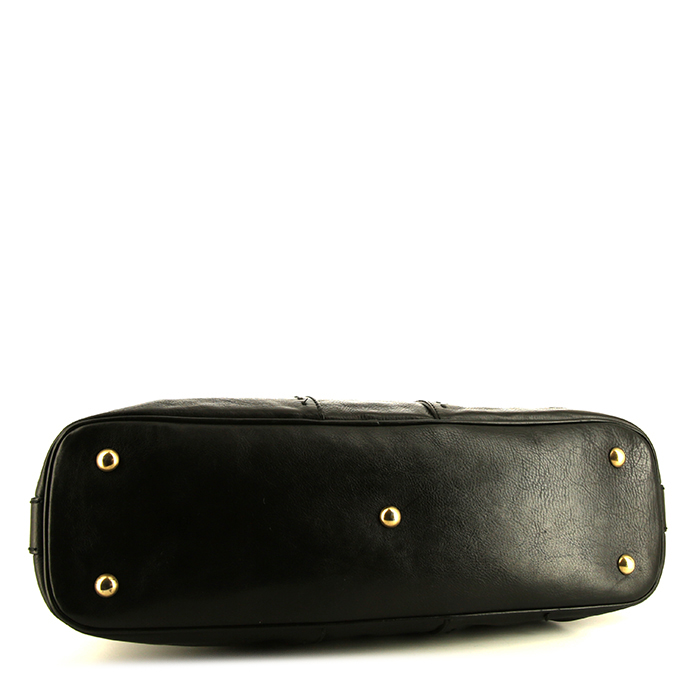 Sac à main Yves Saint Laurent Muse petit modèle en cuir noir - Detail D4