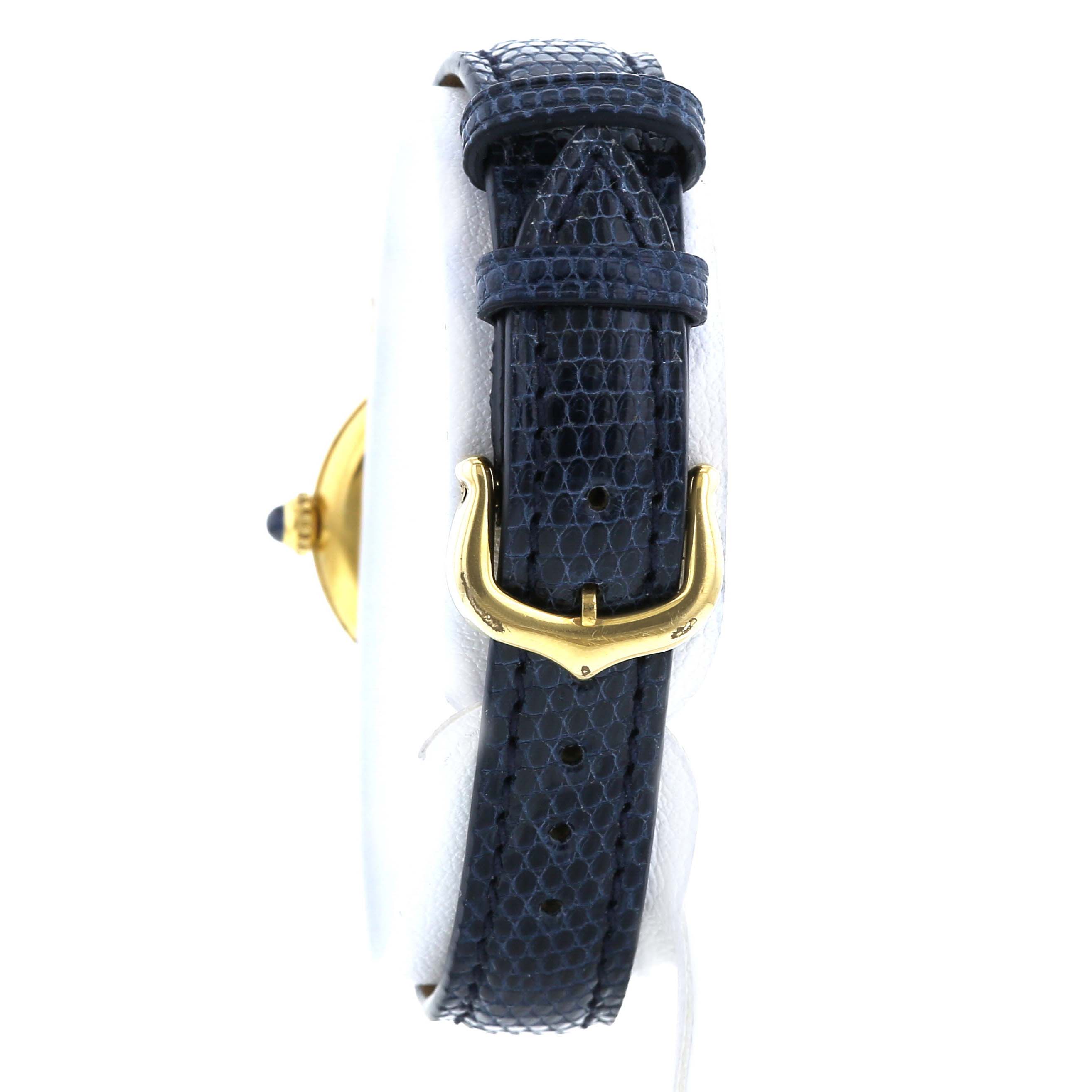 Cartier Must Vendôme watch in gold plated Ref: 590004 Circa 1990 - Detail D2