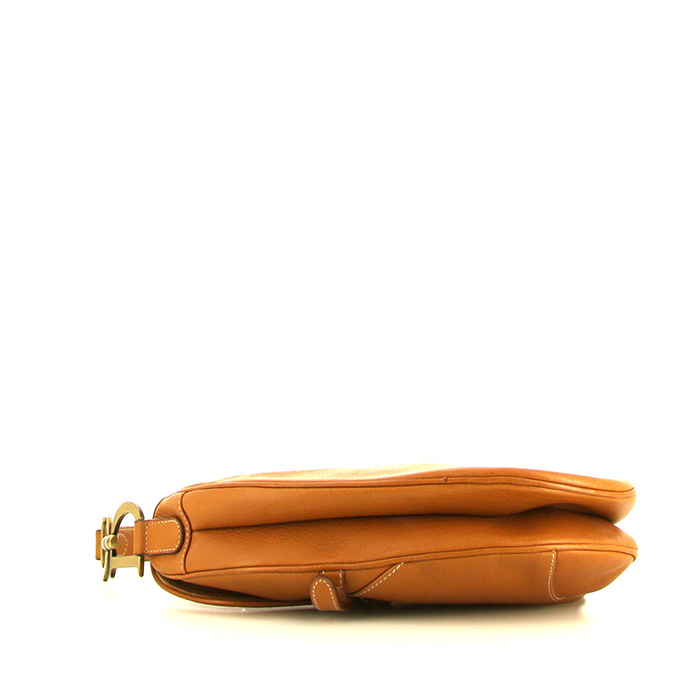 Borsa Dior Saddle in pelle color cognac - Detail D4