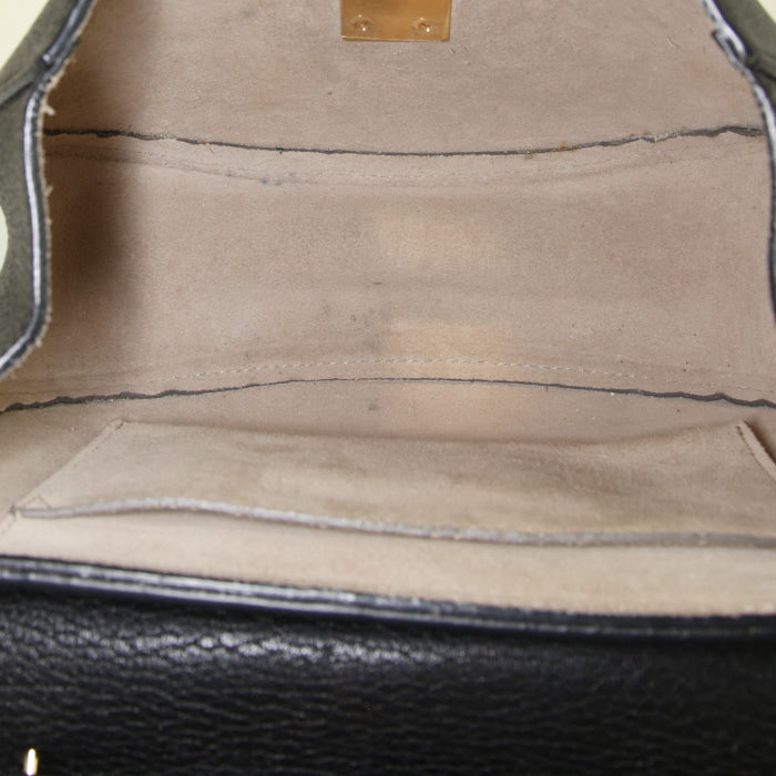 Chloé Drew shoulder bag in black grained leather - Detail D2