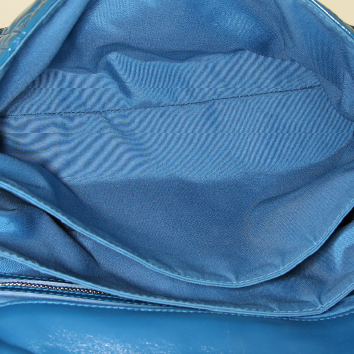 Borsa Dior New Look in pelle verniciata blu cannage - Detail D2