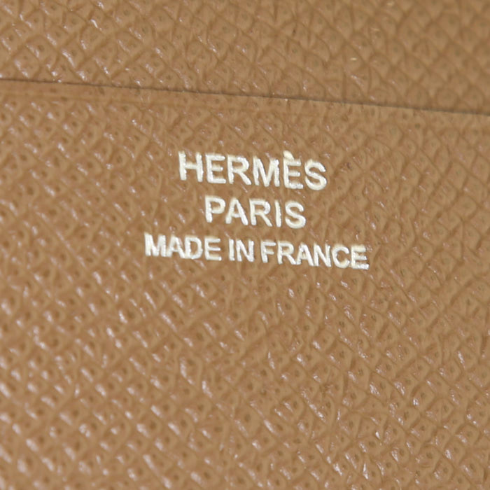 Porte-documents Hermès en cuir epsom étoupe - Detail D3
