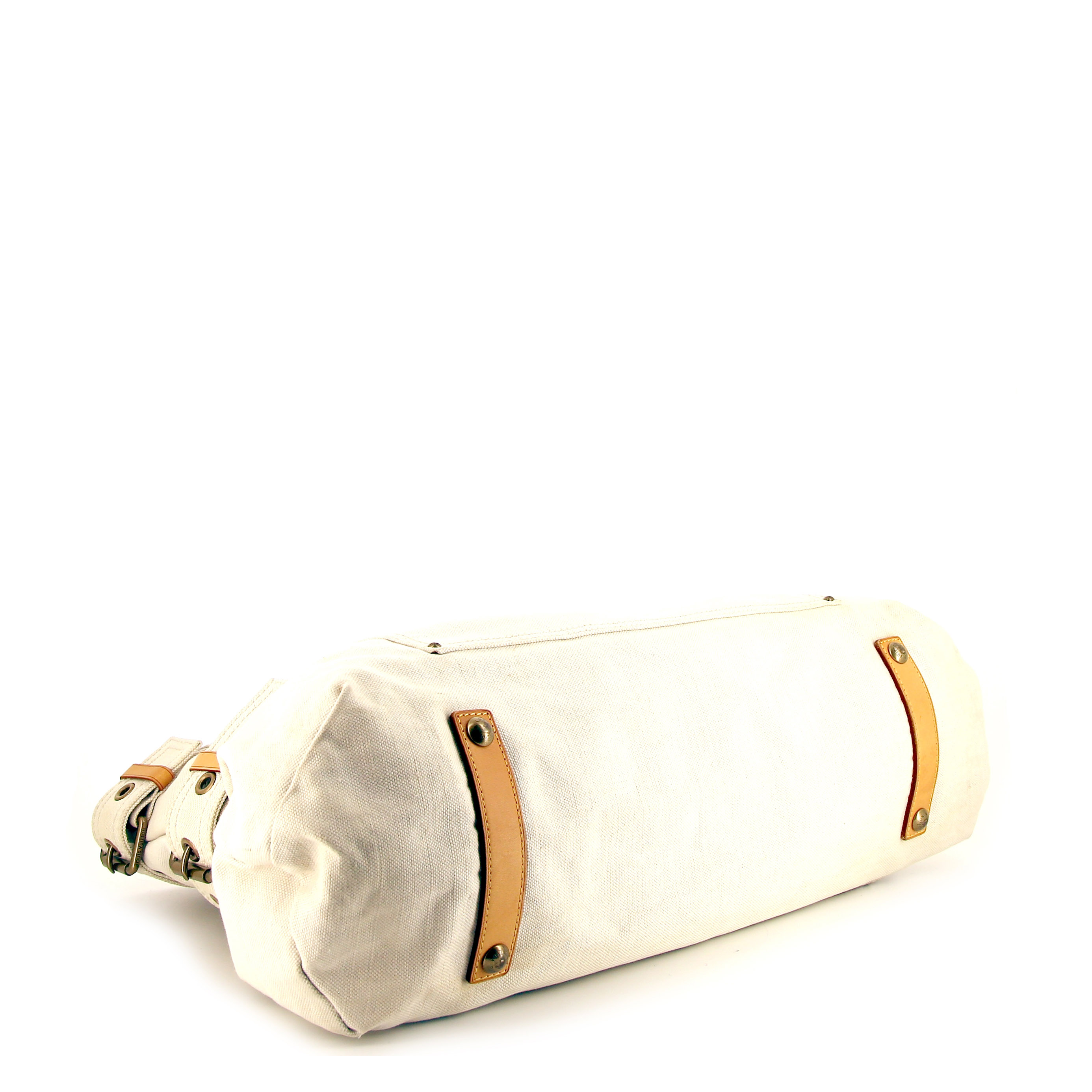 Bolso Cabás Louis Vuitton Globe shopper en lona monogram beige y amarilla - Detail D4