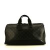 Bolsa de viaje Louis Vuitton Keepall - Travel Bag en lona Monogram negra y cuero negro - 360 thumbnail