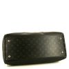 Bolsa de viaje Louis Vuitton Keepall - Travel Bag en lona Monogram negra y cuero negro - Detail D5 thumbnail