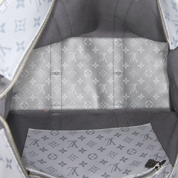 Louis Vuitton large model shopping bag in black and grey monogram canvas - Detail D2