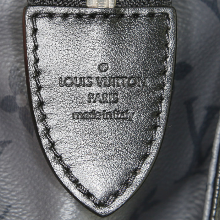 Sac cabas Louis Vuitton grand modèle en toile monogram noire et grise - Detail D3