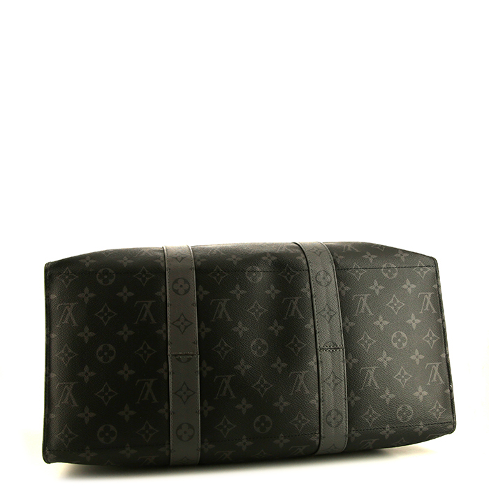 Bolso Cabás Louis Vuitton modelo grande en lona Monogram negra y gris - Detail D4