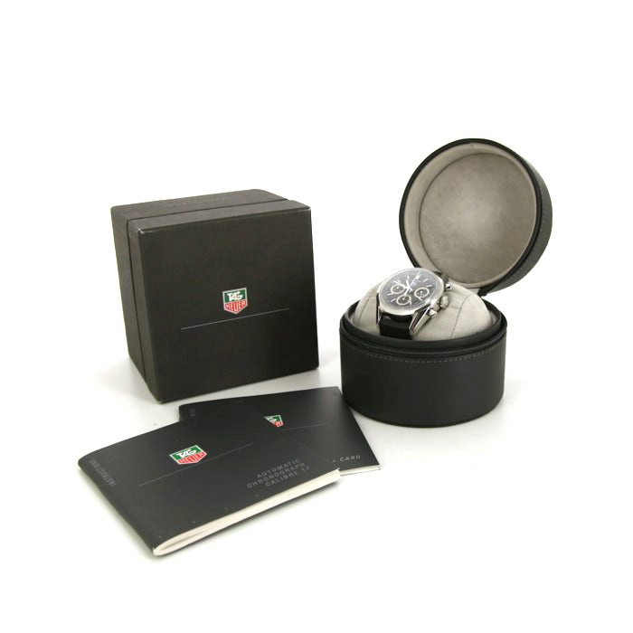 TAG Heuer Carrera Automatic Chronograph watch in stainless steel Ref:  CV2113-0 Circa  2003 - Detail D2