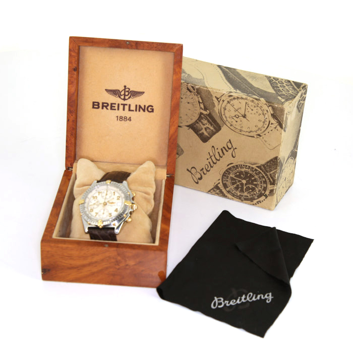Breitling Chronomat watch in stainless steel and gold plated Ref:  B13050 Circa  1990 - Detail D5