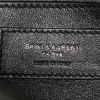 Bolso bandolera Saint Laurent Book Bag en piel de potro marrón y cuero negro - Detail D3 thumbnail