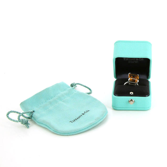 Sortija Tiffany & Co Sparklers en plata y citrino - Detail D2