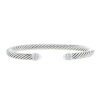 Rigid David Yurman Cable Classique bracelet in silver,  pearls and diamonds - 00pp thumbnail