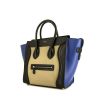 Celine Luggage handbag in beige, black and blue leather - 00pp thumbnail
