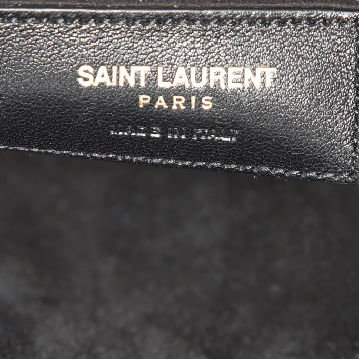 Sac à main Saint Laurent Sac de jour en cuir noir - Detail D4