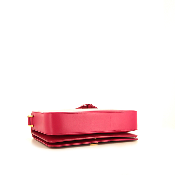 Saint Laurent Université shoulder bag in pink leather - Detail D4