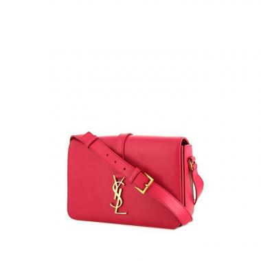 Bolso bandolera Saint Laurent Université en cuero rosa