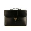 Hermès Sac à dépêches briefcase in black box leather - 360 thumbnail