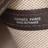 Hermes Garden shopping bag in beige canvas and brown leather - Detail D3 thumbnail
