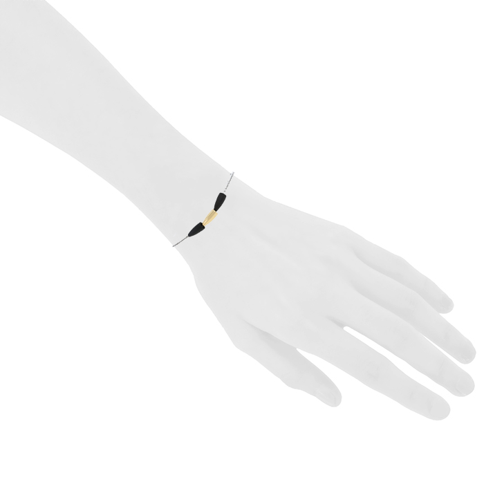 Vhernier Calla bracelet in white gold,  yellow gold and ebony - Detail D1