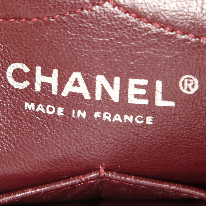 Chanel 2.55 shoulder bag in black quilted leather - Detail D4