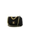 Bolso de mano Chanel 19 en tweed azul y negro - 00pp thumbnail