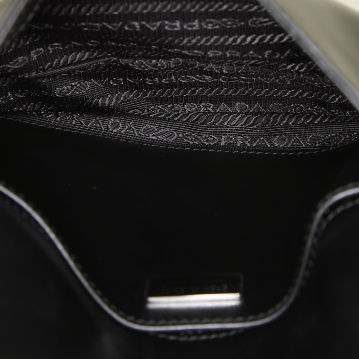 Prada Cleo handbag in black patent leather - Detail D2