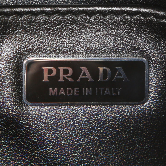 Prada Cleo handbag in black patent leather - Detail D3