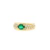 Boucheron Axelle ring in yellow gold,  diamonds and emerald - 00pp thumbnail