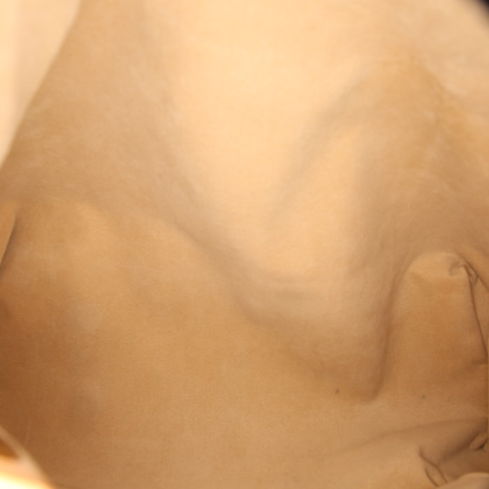 Shopping bag Louis Vuitton Galliera modello medio in tela monogram marrone e pelle naturale - Detail D2