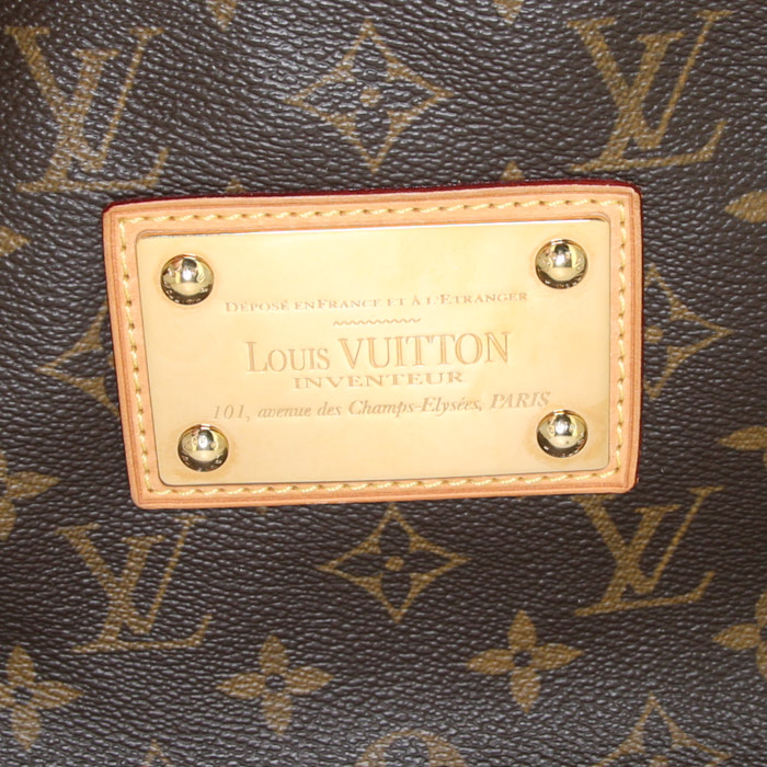 Shopping bag Louis Vuitton Galliera modello medio in tela monogram marrone e pelle naturale - Detail D3