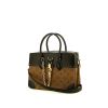 Bolso de mano Louis Vuitton City Malle en lona Monogram y marrón y cuero negro - 00pp thumbnail