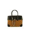 Bolso de mano Louis Vuitton City Malle en lona Monogram y marrón y cuero negro - 360 thumbnail