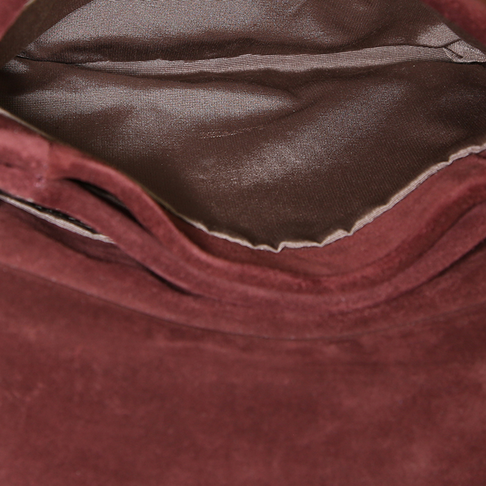 Borsa a tracolla Lanvin Sugar in camoscio bordeaux - Detail D2