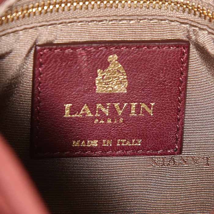 Borsa a tracolla Lanvin Sugar in camoscio bordeaux - Detail D3